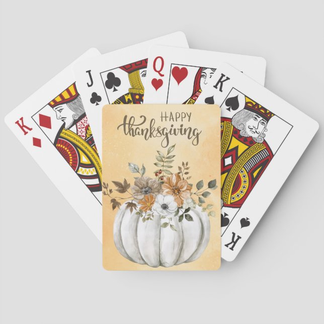 Happy Thanksgiving Playing Cards (Back)