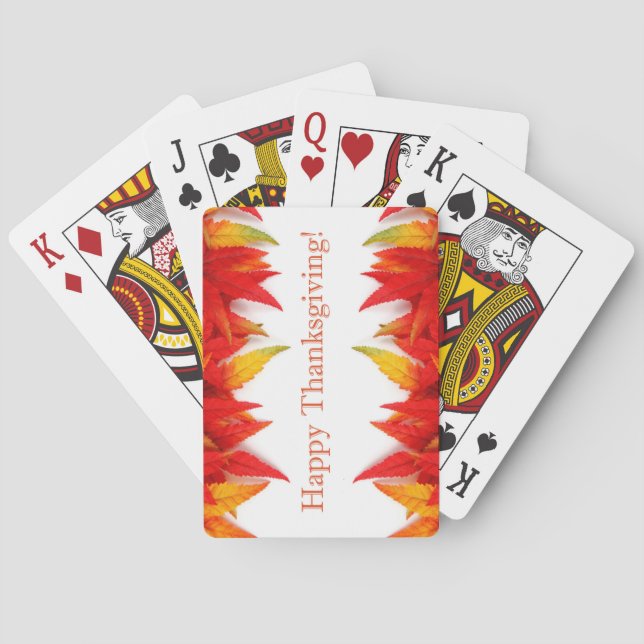Happy Thanksgiving! Poker Cards (Back)