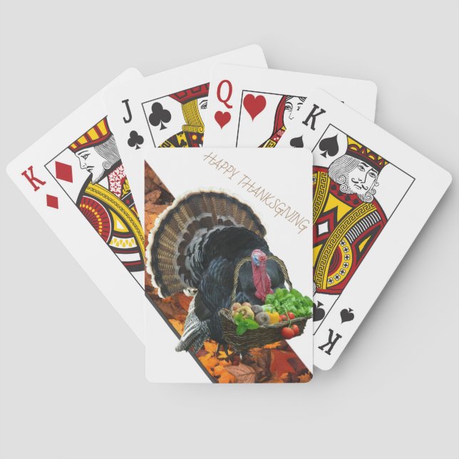 Happy Thanksgiving Poker Cards (Back)