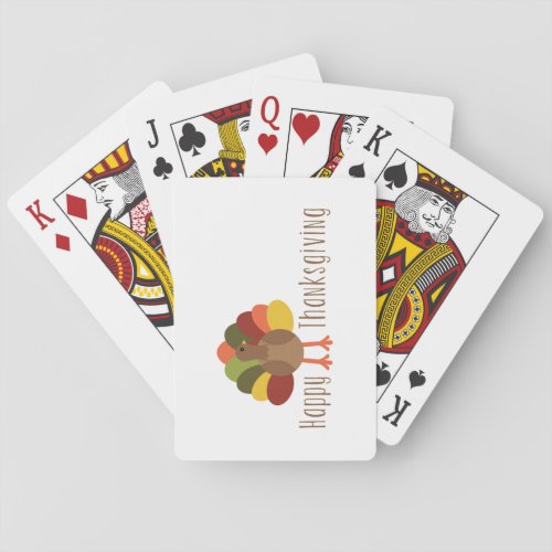 Happy Thanksgiving Poker Cards