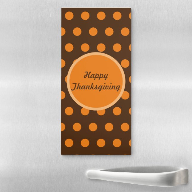 Happy Thanksgiving Polka Dot Magnetic Notepad (In Situ)
