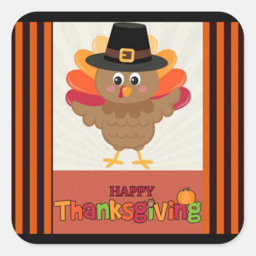 Happy Thanksgiving popular design Oval Sticker