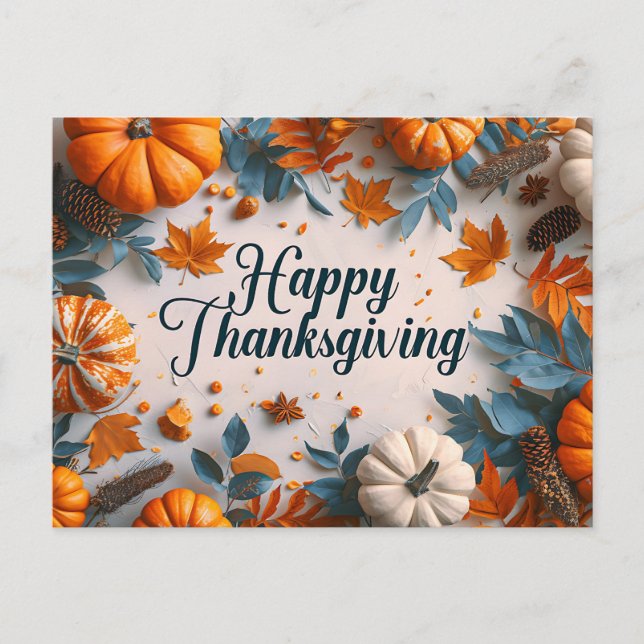 Happy Thanksgiving Postcard (Front)