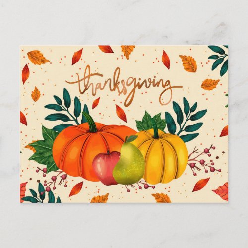 Happy Thanksgiving Postcard