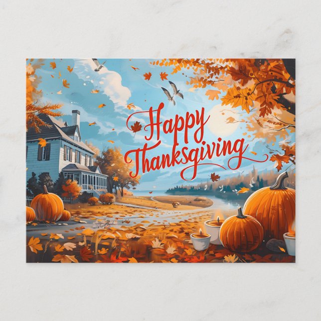 Happy Thanksgiving Postcard (Front)