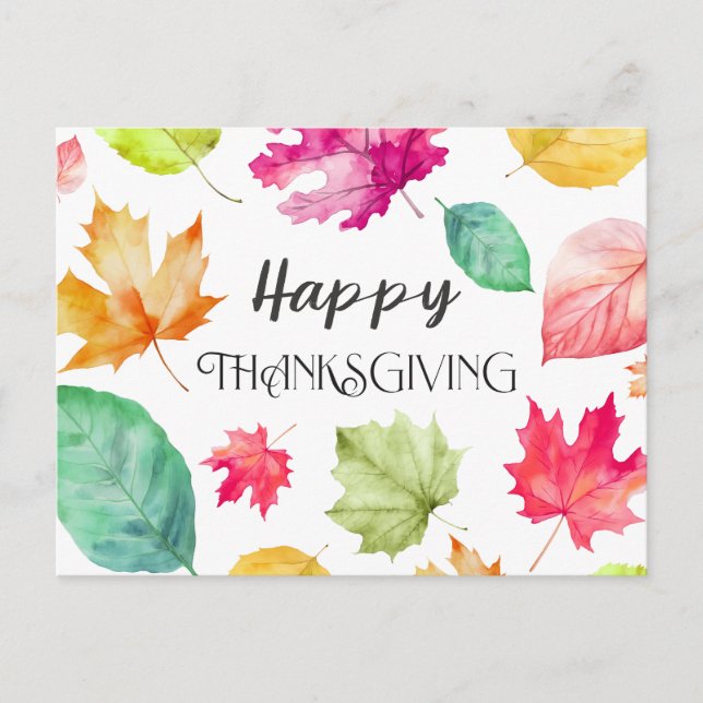 Happy Thanksgiving Postcard (Front)