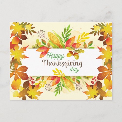 Happy Thanksgiving Postcard