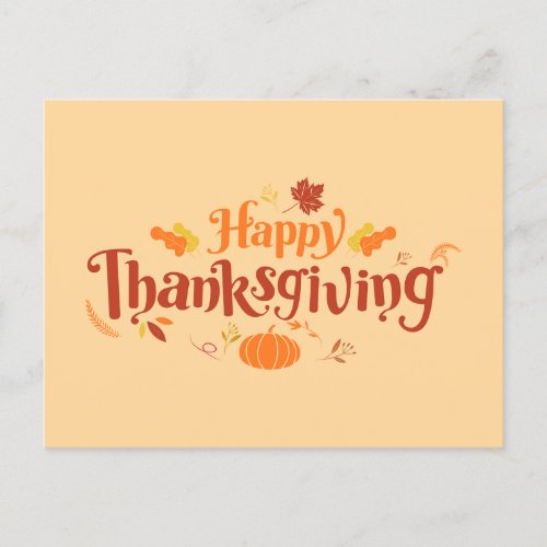 Happy Thanksgiving Postcard