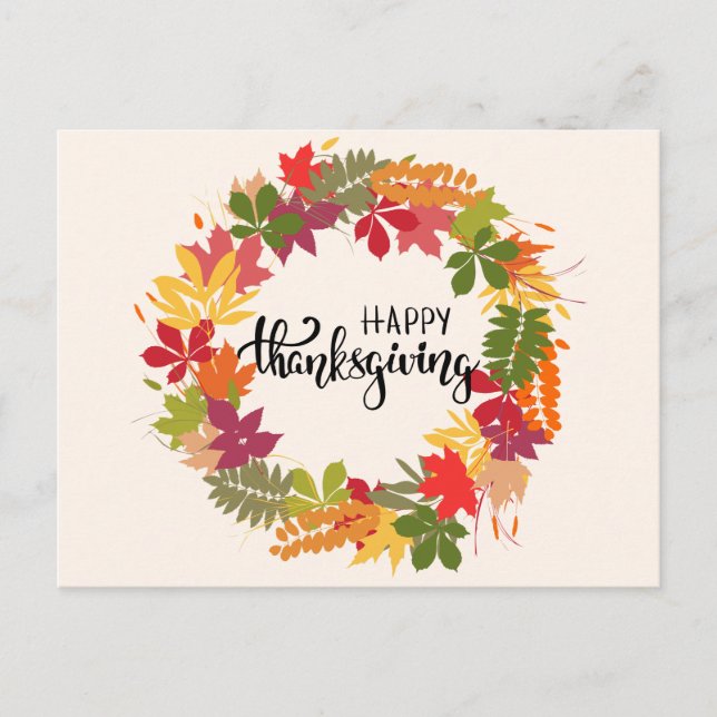 Happy Thanksgiving Postcard (Front)