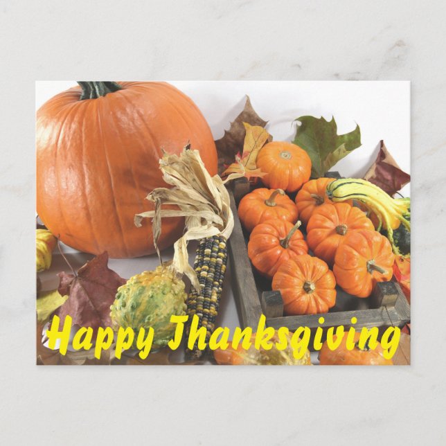 Happy Thanksgiving Postcard (Front)