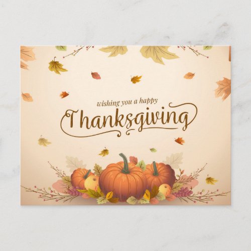 Happy Thanksgiving Postcard