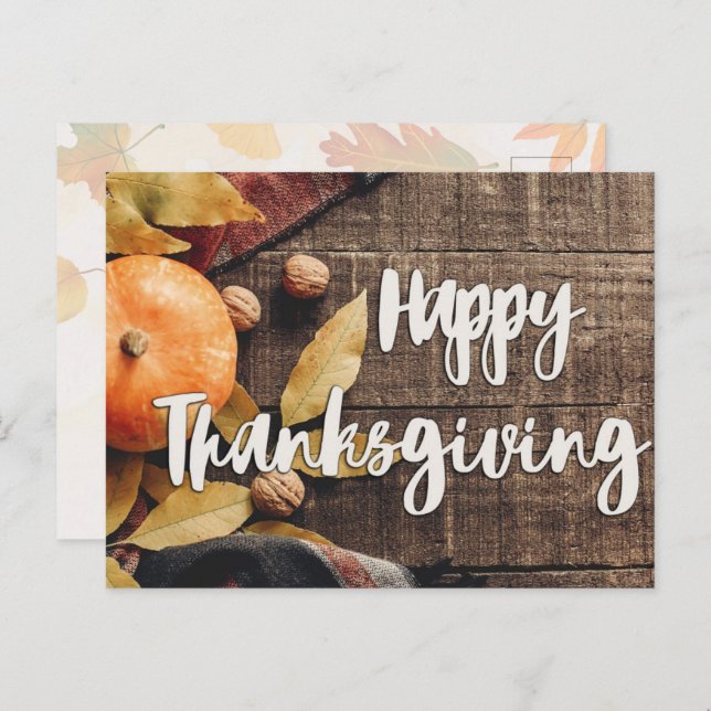 Happy Thanksgiving Postcard (Front/Back)