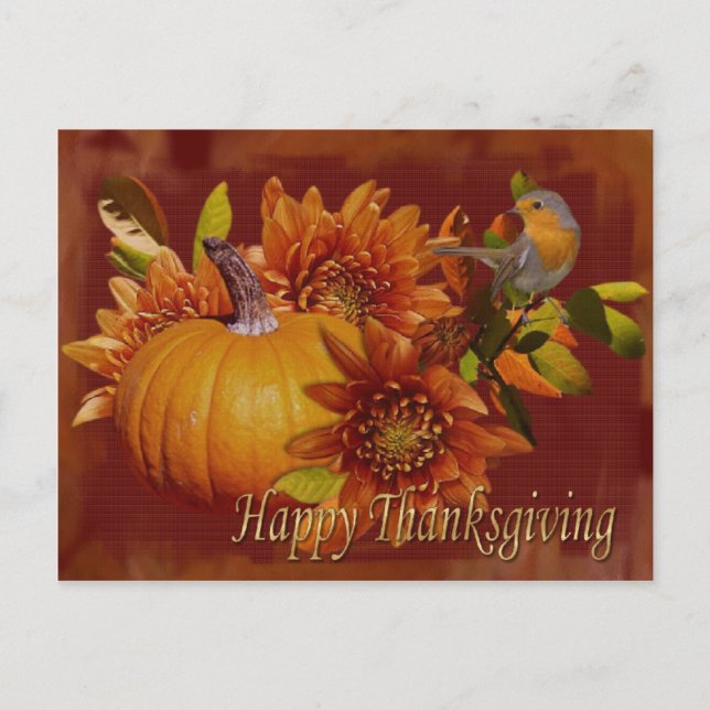 Happy Thanksgiving Postcard (Front)