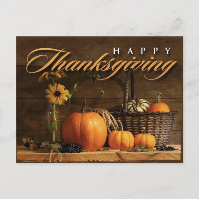 Happy Thanksgiving Postcard (Front)