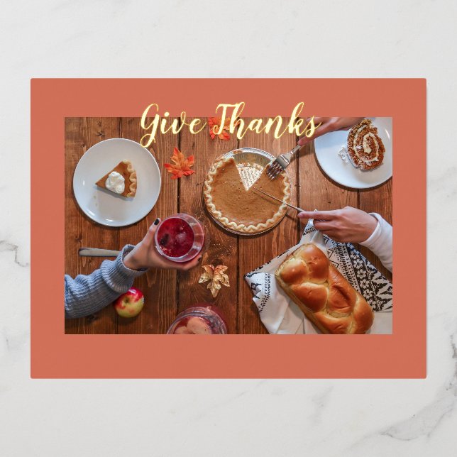 Happy Thanksgiving Postcard, Thanksgiving Card (Front)