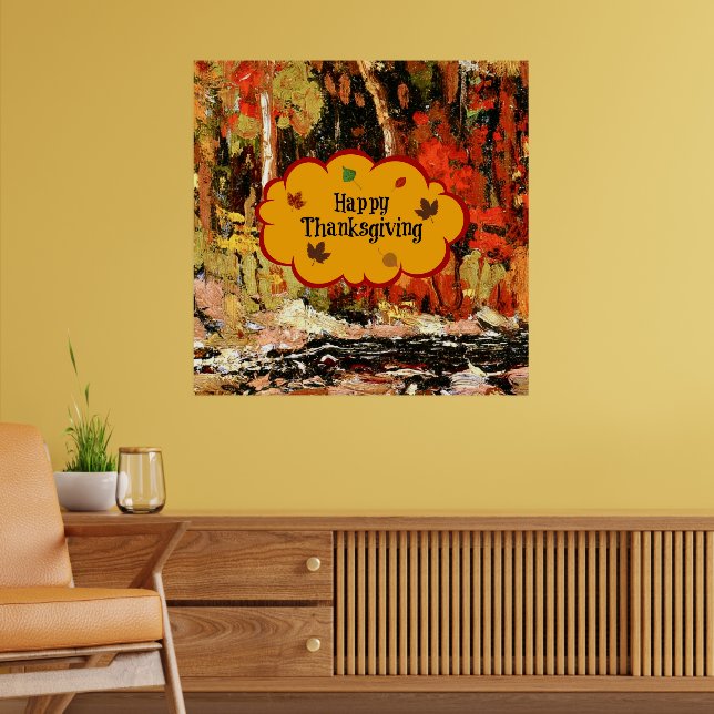Happy Thanksgiving Poster (Living Room 2)