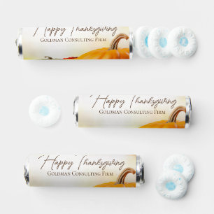 Happy Thanksgiving Pumpkin Cute Custom Party Breath Savers® Mints