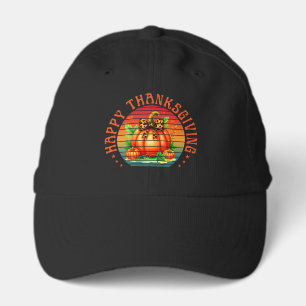 Happy thanksgiving pumpkin fall season autumn performance cap
