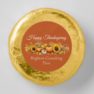 Happy Thanksgiving Pumpkin Patch Custom Orange Dipped Oreo Cookie Favors