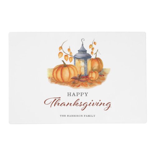Happy Thanksgiving Pumpkin Placemat