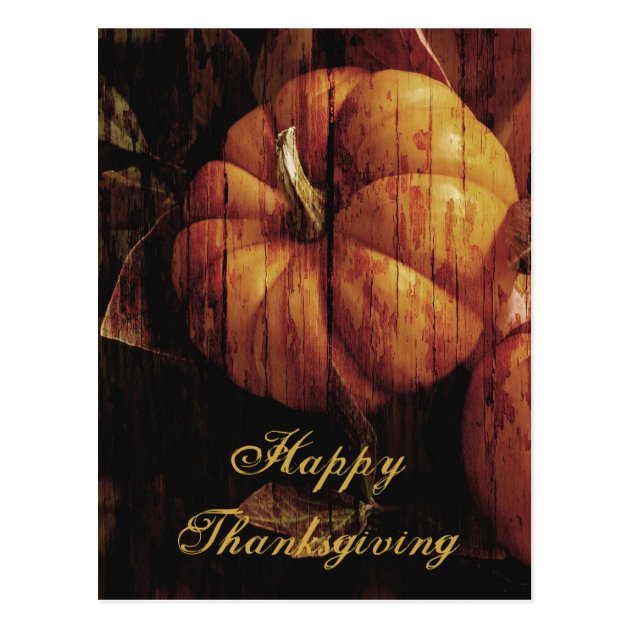 Happy Thanksgiving Pumpkin Postcard