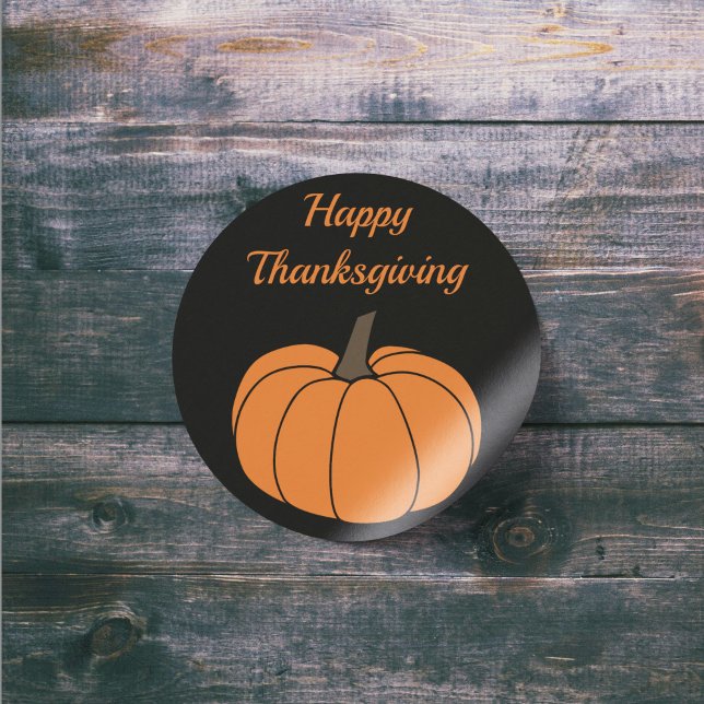 Happy Thanksgiving Pumpkin Sticker (Happy Thanksgiving Pumpkin Sticker)