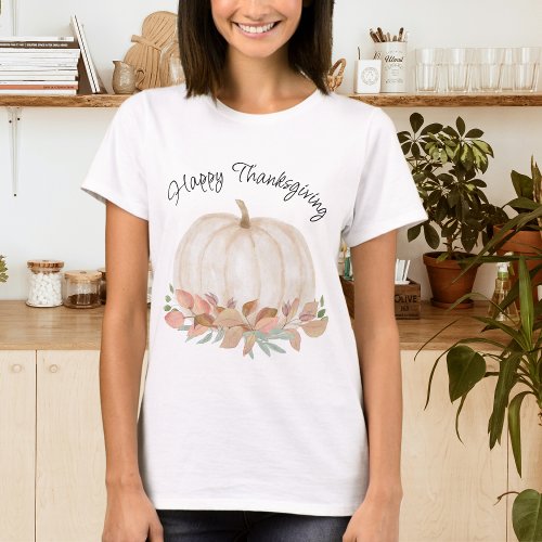 Happy Thanksgiving Pumpkin T_Shirt