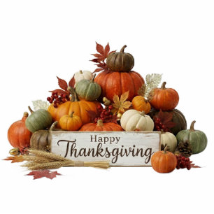 Happy Thanksgiving Pumpkin Table Decoration Cutout