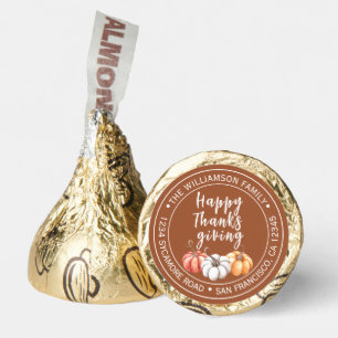 Happy Thanksgiving Pumpkin TerraCotta Hershey®'s Kisses®