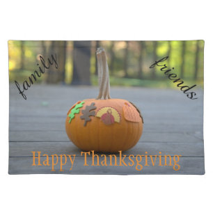 Happy Thanksgiving Pumpkin Turkey Placemat