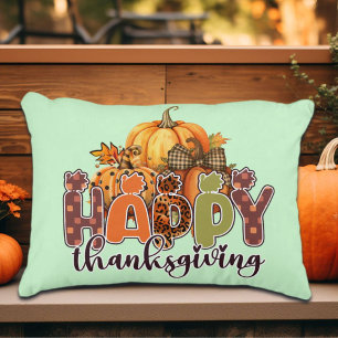 Happy Thanksgiving Pumpkins Accent Pillow