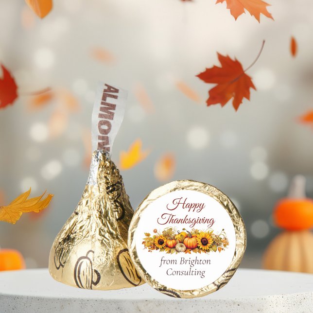 Happy Thanksgiving Pumpkins Custom Company Party Hershey®'s Kisses® (Creator Uploaded)