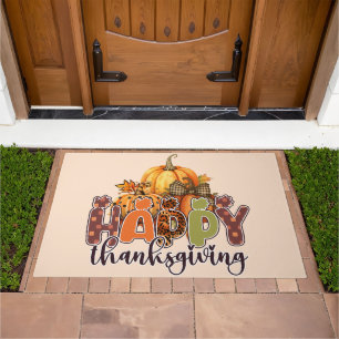 Happy Thanksgiving Pumpkins Doormat