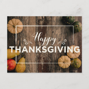 Happy Thanksgiving pumpkins Postcard