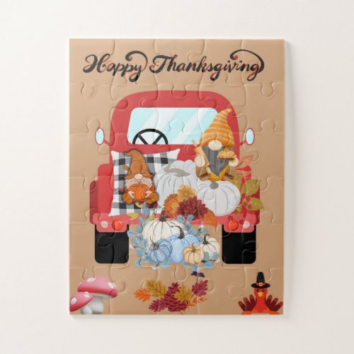 Happy Thanksgiving Puzzle Gather Jigsaw Puzzle