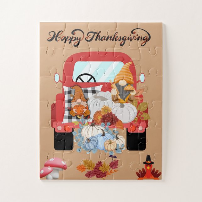 Happy Thanksgiving Puzzle: Gather Jigsaw Puzzle (Vertical)