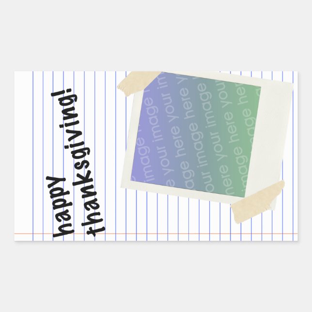 happy thanksgiving rectangular sticker (Front)