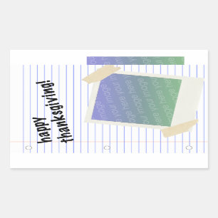 happy thanksgiving rectangular sticker