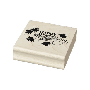Happy Thanksgiving Rubber Stamp