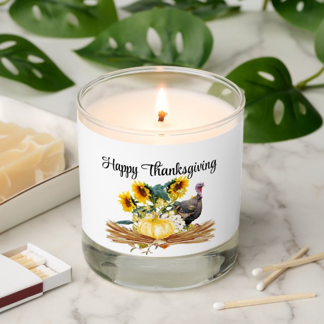 Happy Thanksgiving  Scented Candle (Lit)