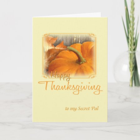 Happy Thanksgiving Secret Pal Holiday Card