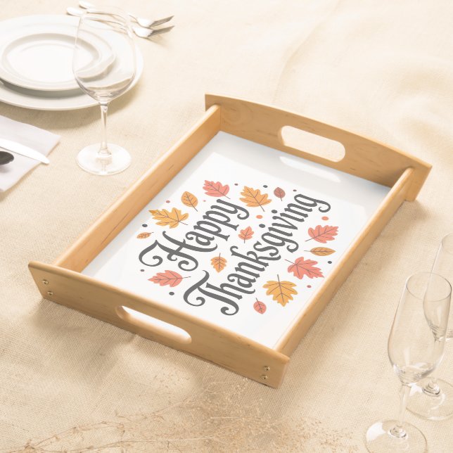 Happy Thanksgiving Serving Tray (Front)