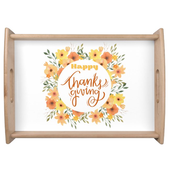 Happy Thanksgiving Serving Tray (Front)