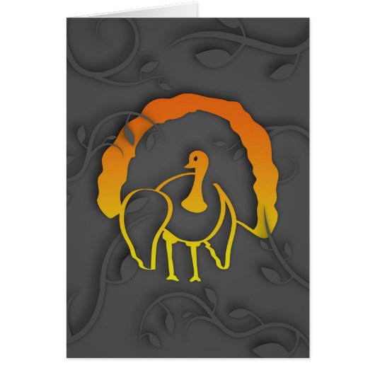 Happy Thanksgiving Shadow Turkey Cards (Front)