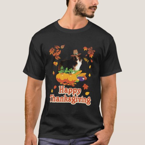 Happy Thanksgiving Shetland Sheepdog Dog IM Thank T_Shirt