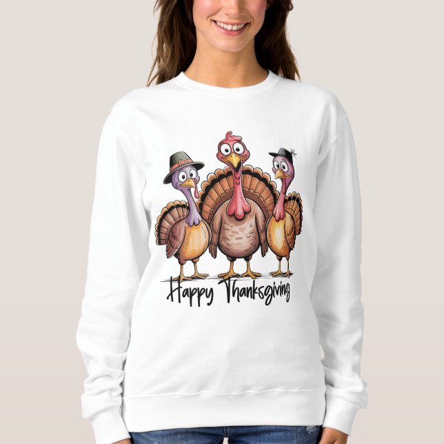 Happy Thanksgiving Shirt | Fall Holiday Turkey Day (Front)