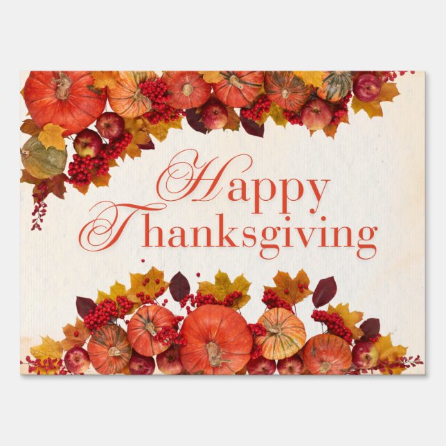 Happy Thanksgiving Sign (Front)