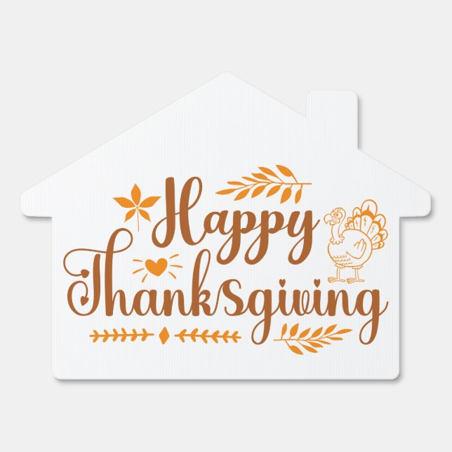 Happy Thanksgiving Sign (Front)
