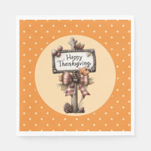 Happy Thanksgiving Sign  Napkins