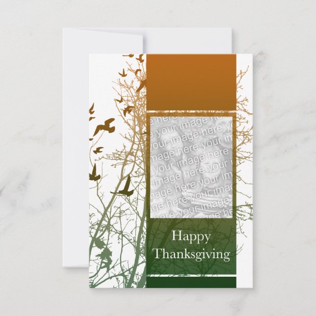 happy thanksgiving (silhouscreen) invitation (Front)